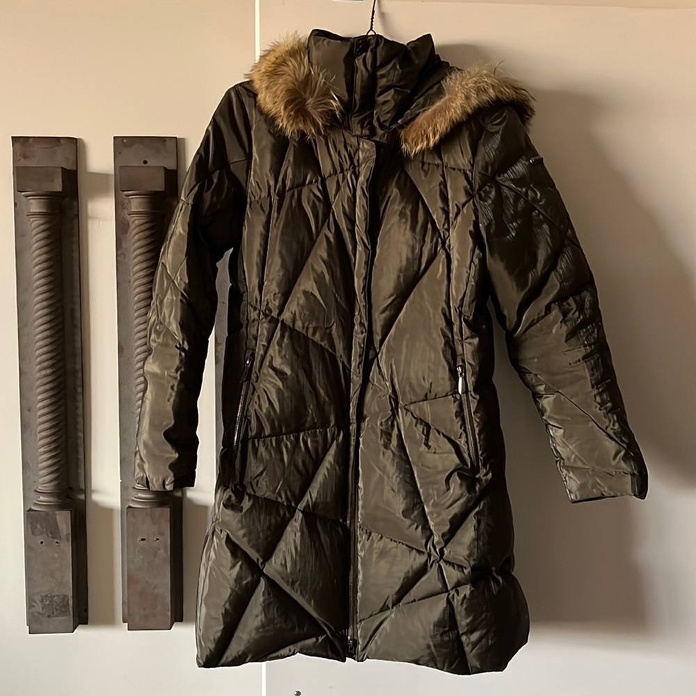 Spyder Down Coat with fur trim Size 12
